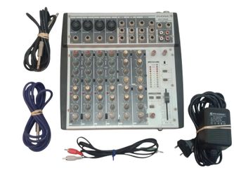 Phonic MM1202 12-input Compact Serial Audio/Sound Mixer Works Needs Plug Adapter