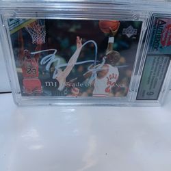 Authentic 94 Upper Deck Michael Jordan 77 Decade Of Dominance Autographed Mint 9