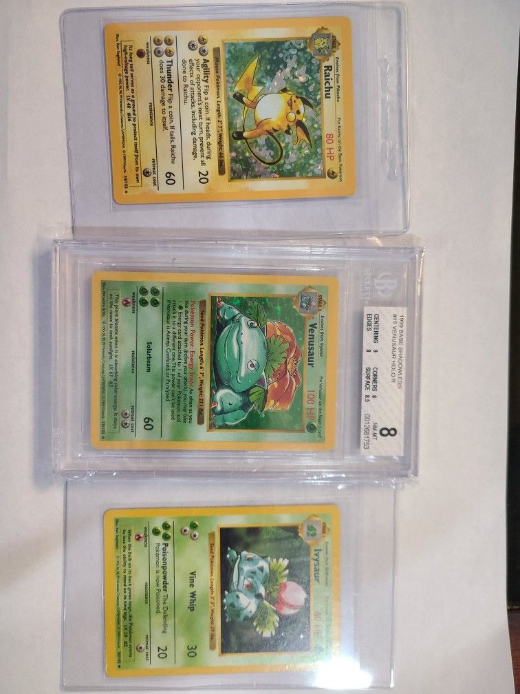1999 Pokemon Venusaur Shadowless Holo Beckett 8