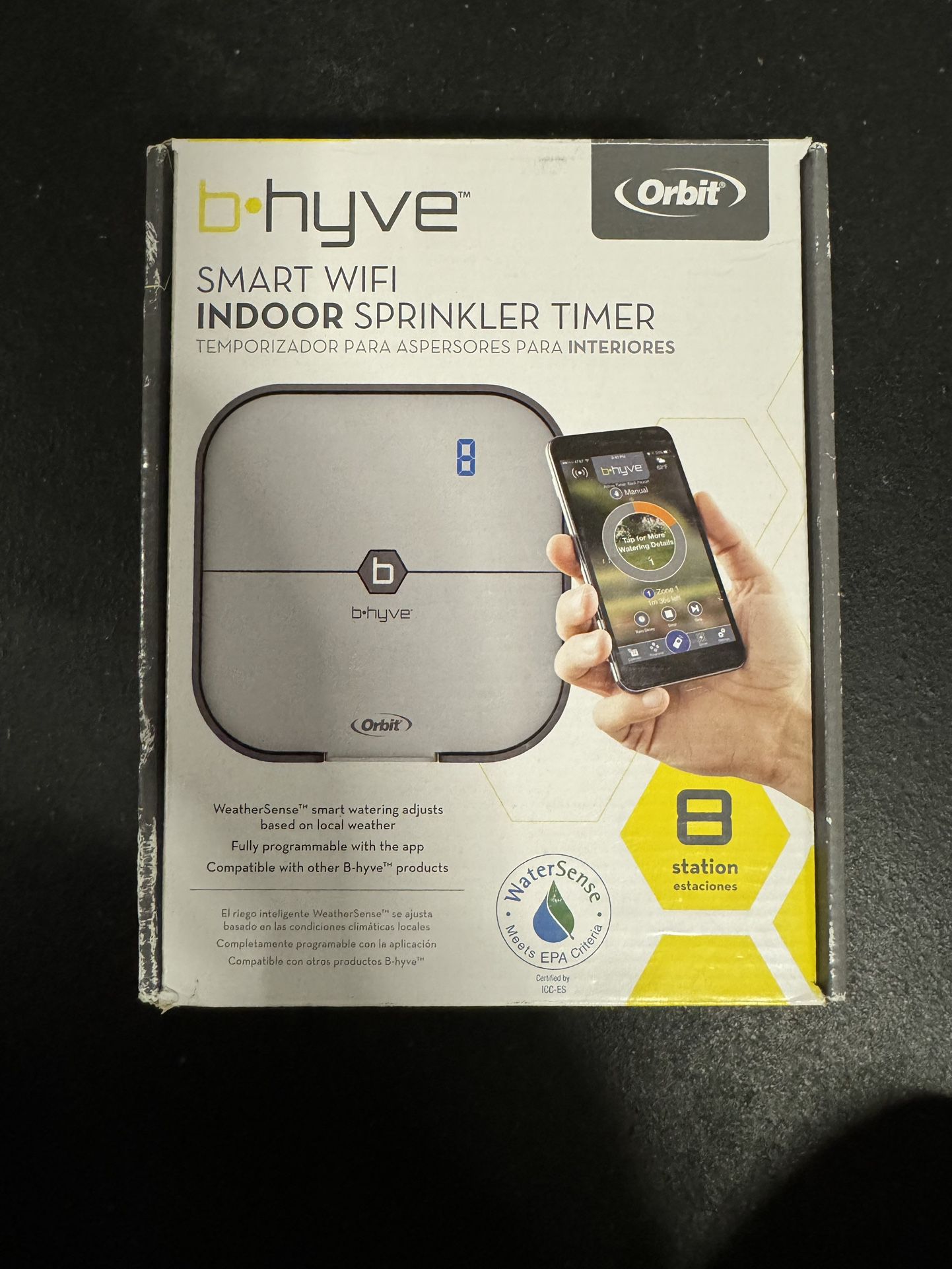 Orbit B-hyve 8 Station Zone Smart Wi-Fi Indoor-Mount Sprinkler Timer Controller Bhyve 