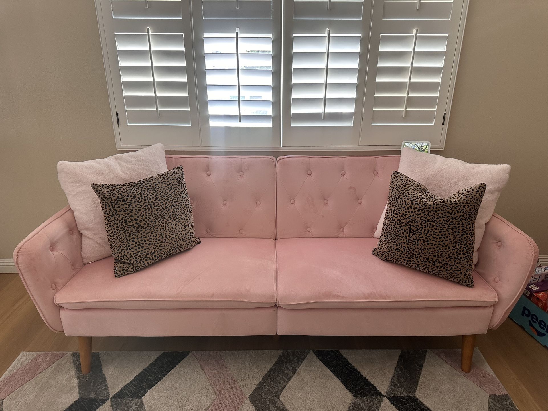 Pink futon
