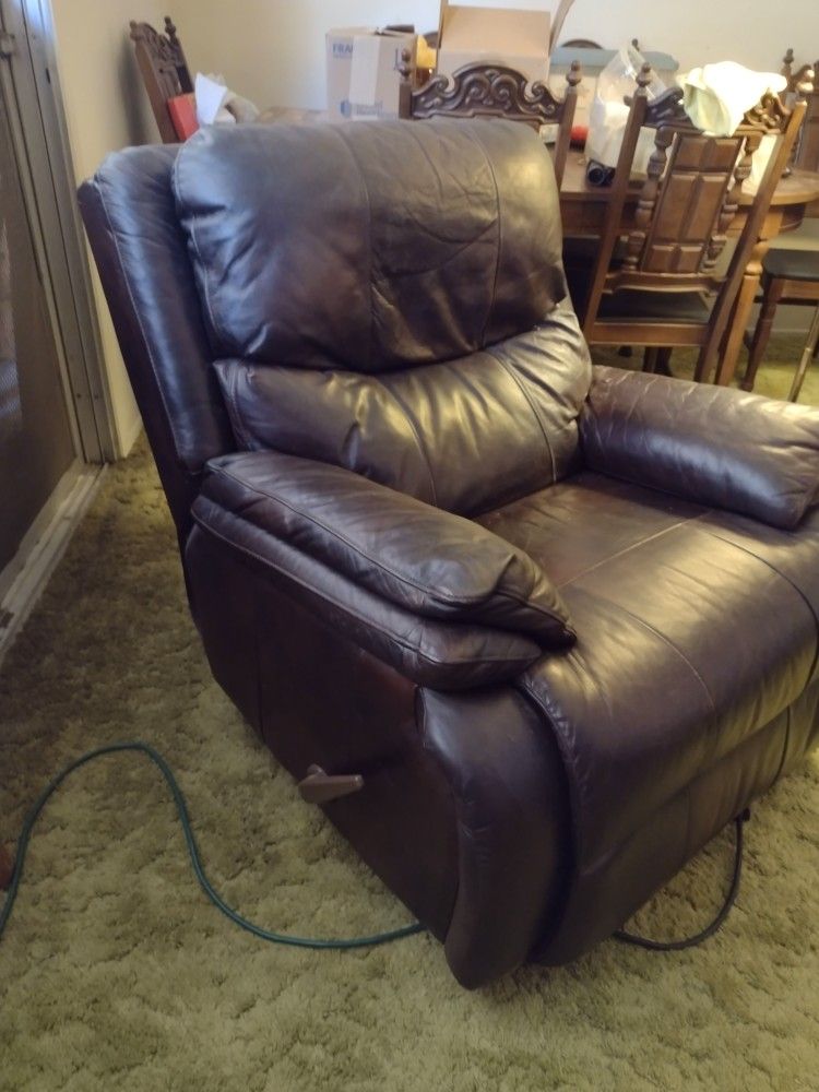 Leather Recliner As Is