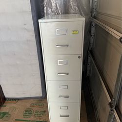 Four drawer metal tall standard size file cabinet .