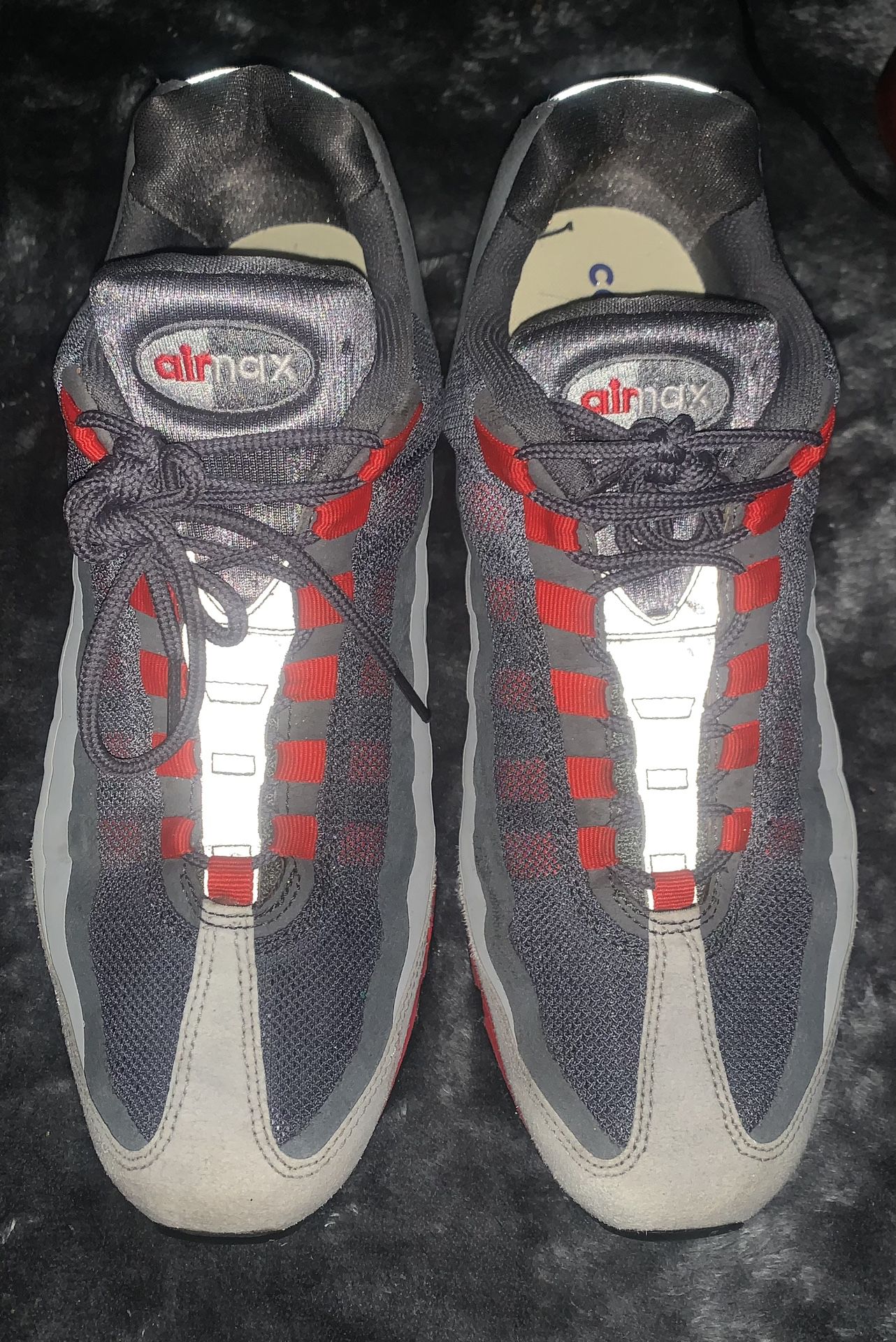 Air Max 95 No Sew 'Dark Grey Chilling Red'