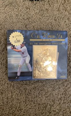 Cal Ripken Jr 23K Gold Plated Card