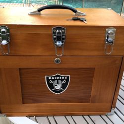 Nice Machinist Wood Tool Box That Measures 20” Wide X 10” Deep X 16” Tall With Keys.