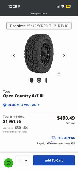 4 wheels and tires