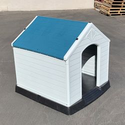 (NEW) $105 Waterproof Plastic Dog House for Large size Pet Indoor Outdoor Cage Kennel 36x36x39 inches