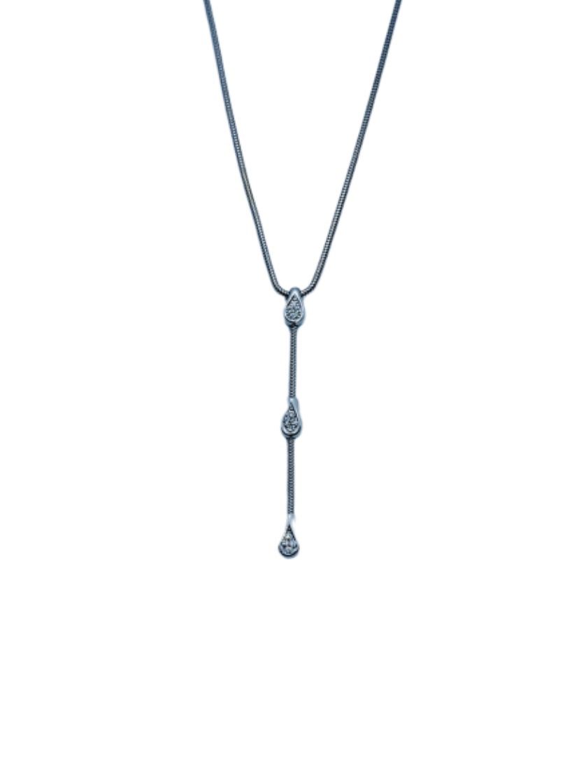 14k Diamond Lariat Necklace