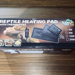 New LUCKY HERP 24W 8×18 Inch Terrarium Heating Pad w/ Thermostat – Ready to Ship