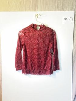 Xhilaration Women's Maroon Purple Long Sleeve Top Size Medium NWT