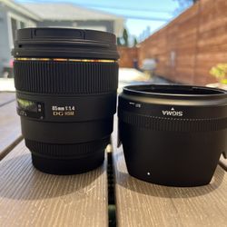 Sigma Lens 85mm 1.4 For Canon Lens 