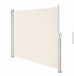 118 in. x 71 in. Retractable Side Awning Patio Screen Room Divider