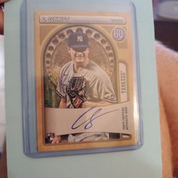 Clark Schmidt RC Rookie Autograph ON CARD 2021 Greqt Pitcher For New York Yankees 