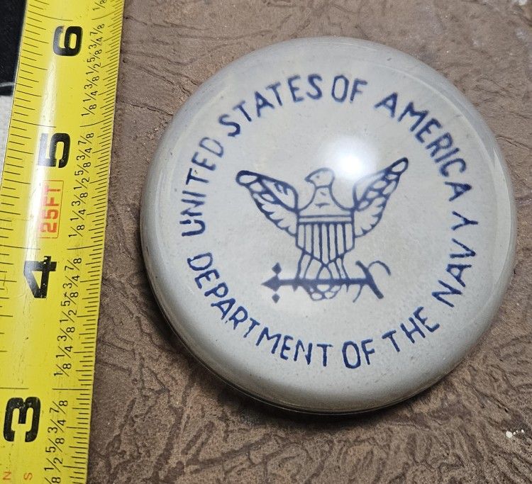 US Naval Paperweight From World War II
