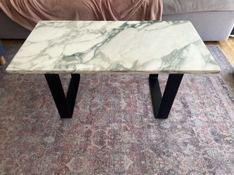 Real marble top coffee table