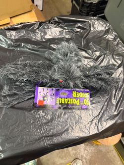 NEW Giant 50" Poseable Black Furry Spider Halloween Decor (Shipping Available)