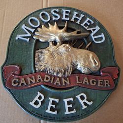 Vintage 1970s Moosehead Beer Sign