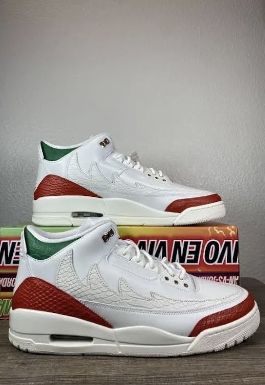 AIR JORDAN 3 EL VUELO SIZE 12 COLLABORATION WITH MEXICAN WRESTLING.