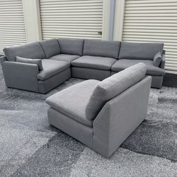 5pc Grey Sectional Sofa