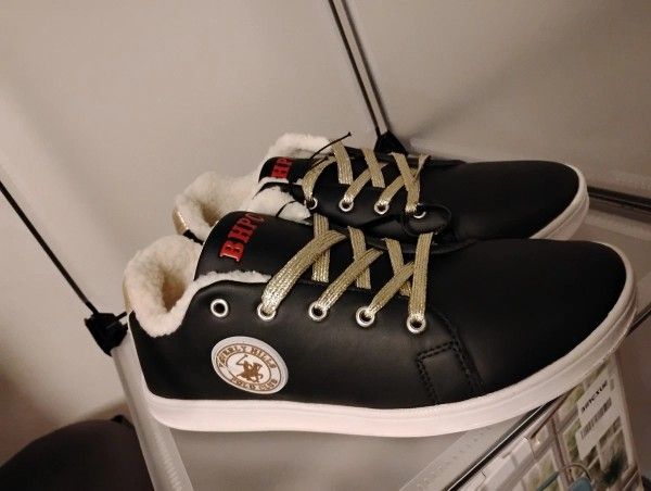 New Beverly Hills Polo Club Women Lace Up Sneakers Black Sizes  8 , 9 , 10 And 11