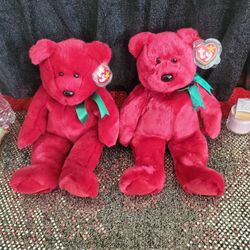 Medium TY Beanie Buddy 14" Plush Circa 1998 Cranberry. Pre-owned. Like New.