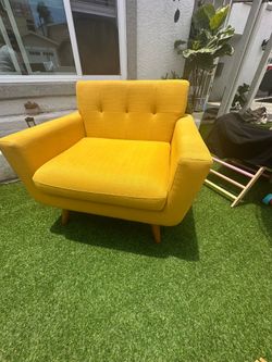 Funky oversized yellow chair