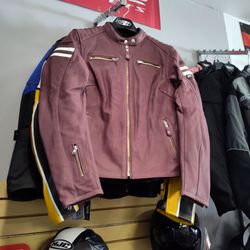 Women high quality leather motorcycle jacket Joe rocket size large special deal $199