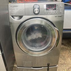 Samsung, front loader, stainless steel washing machine
