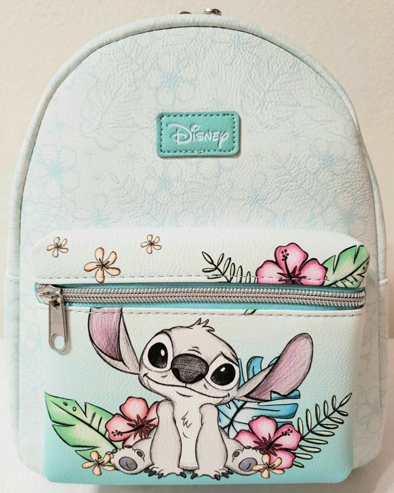 Loungefly Disney Lilo and Stitch Hibiscus Flowers Sketch Mini Backpack