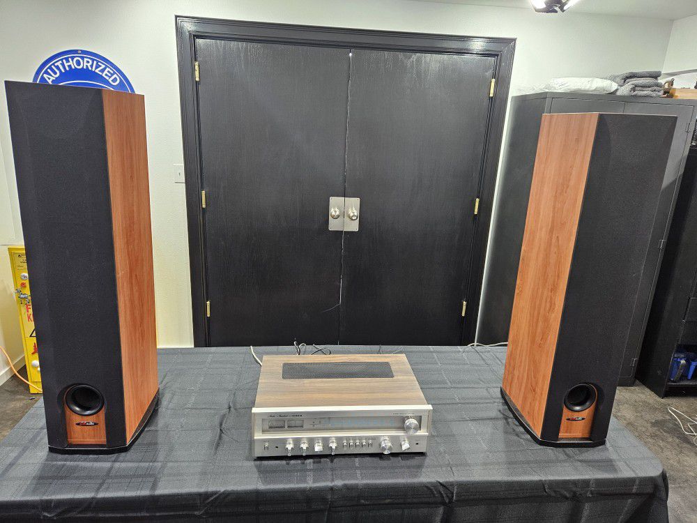 Fisher RS-1052  Vintage Stereo Receiver & Polk R50 Speakers 