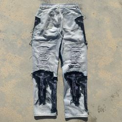 Who Decides  War Figurine Crucifix Heavy Denim