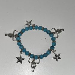 Turquoise Western Charm Bracelet
