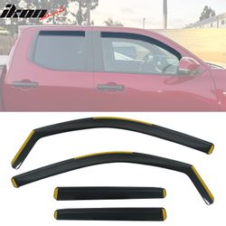 Fits 2024-2026 Toyota Tacoma Double Cab In-Channel Window Visors Guard Deflectors PC