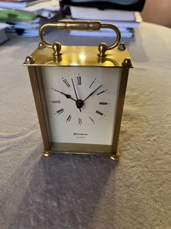 Benchmark Quartz Clock brushed Brass