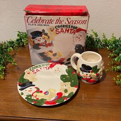 “Cookies For Santa” Plate And Mug 