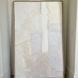 “IMMENSELY NEUTRAL” 7x4 Feet- Custom Size & Color Hand Painted Textured Art
