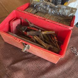 Small Two Box With Assortment Of Tools