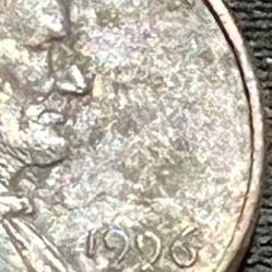 1996 D Penny Coin With Dbl On Date