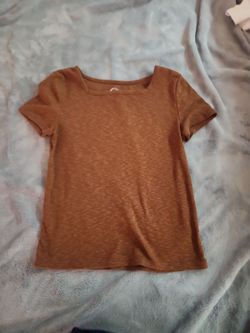 Brown square neck shirt