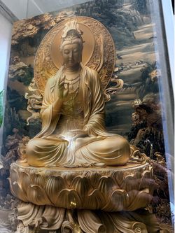 Quan yin metal print