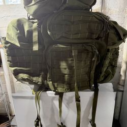 TAC Force Olive Green Tactical Backpack Adjustable Straps MOLLE Webbing Pockets