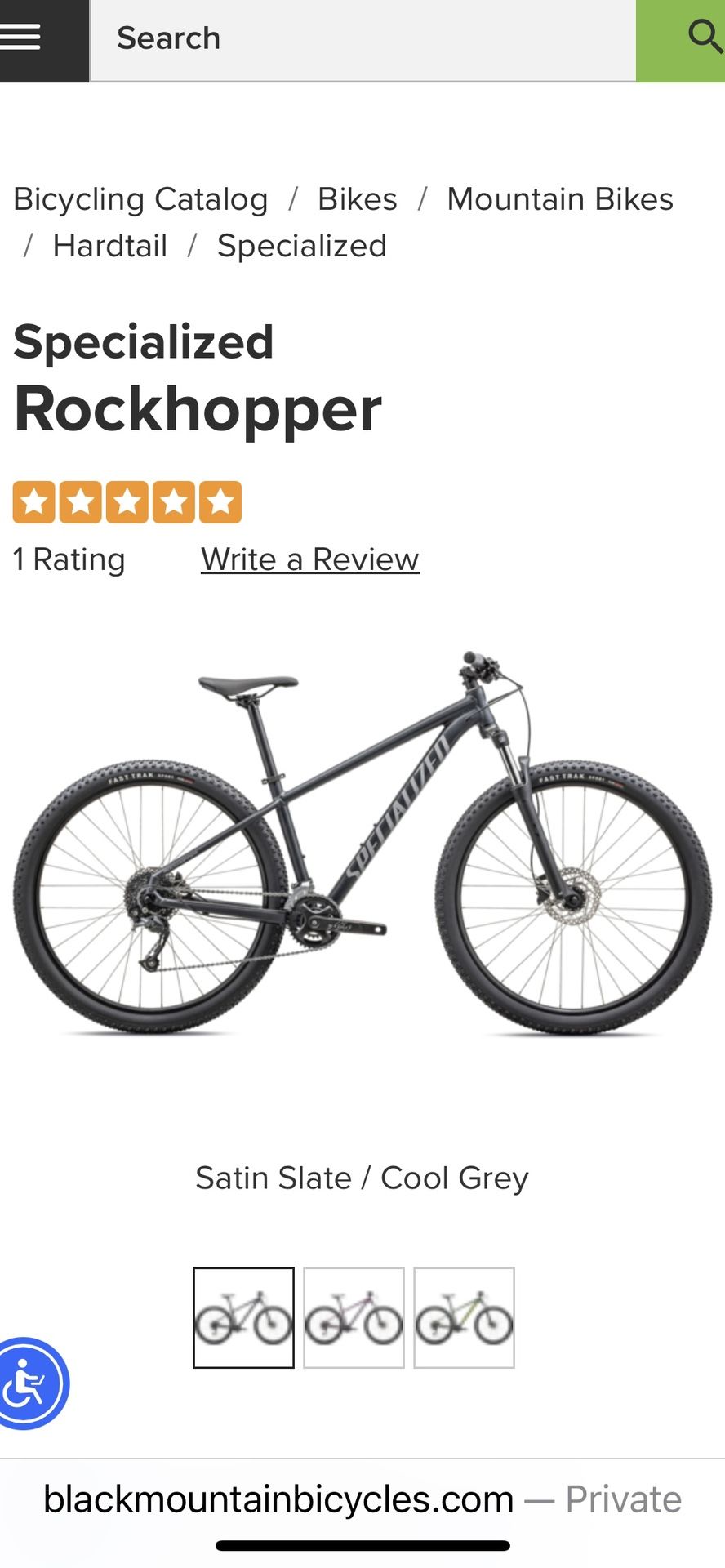 Specialized Rockhopper Mountain Bike 29. Medium