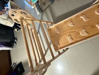 Wooden Kids Indoor Climbing Triangle with Slide