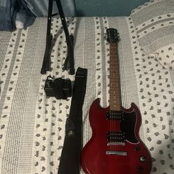 Epiphone SG Special Electric Guitar With Donner Amp, Guitar Stand, Strap