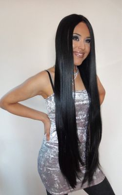 Synthetic Lace Front Wig-Long straight hair wig-$65 brand new-peluca larga lacia nueva