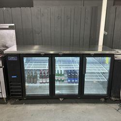 3 door beverage cooler