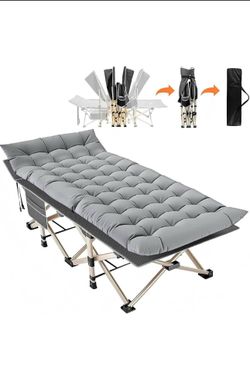Folding Camping Cot with Mattress