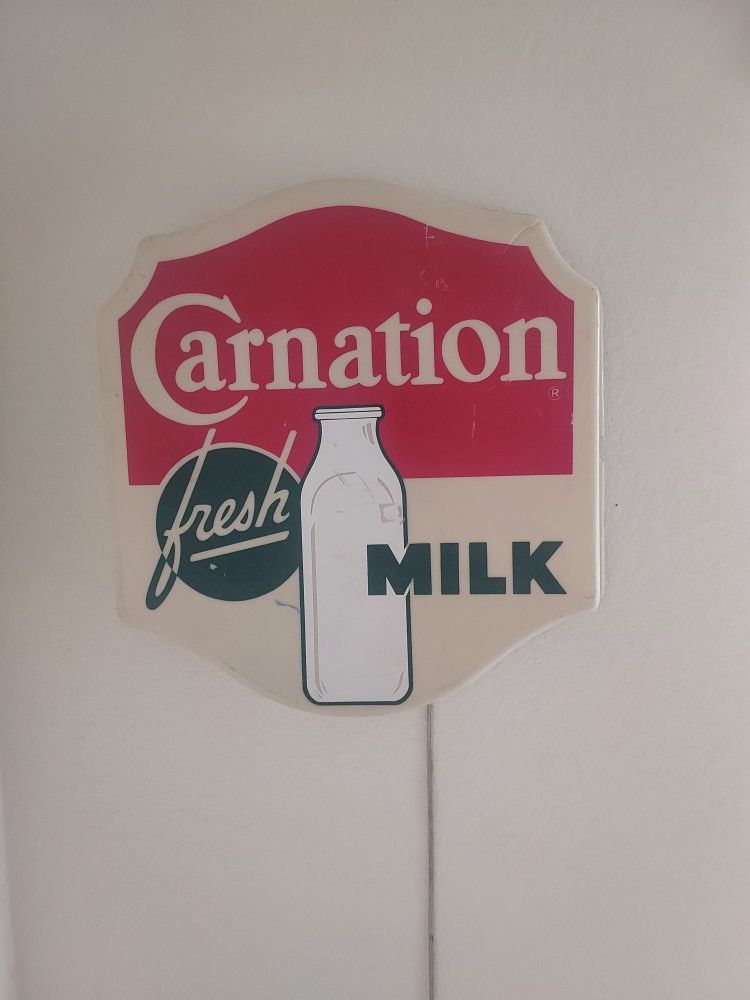 Carnation Dairy Lighted Sign