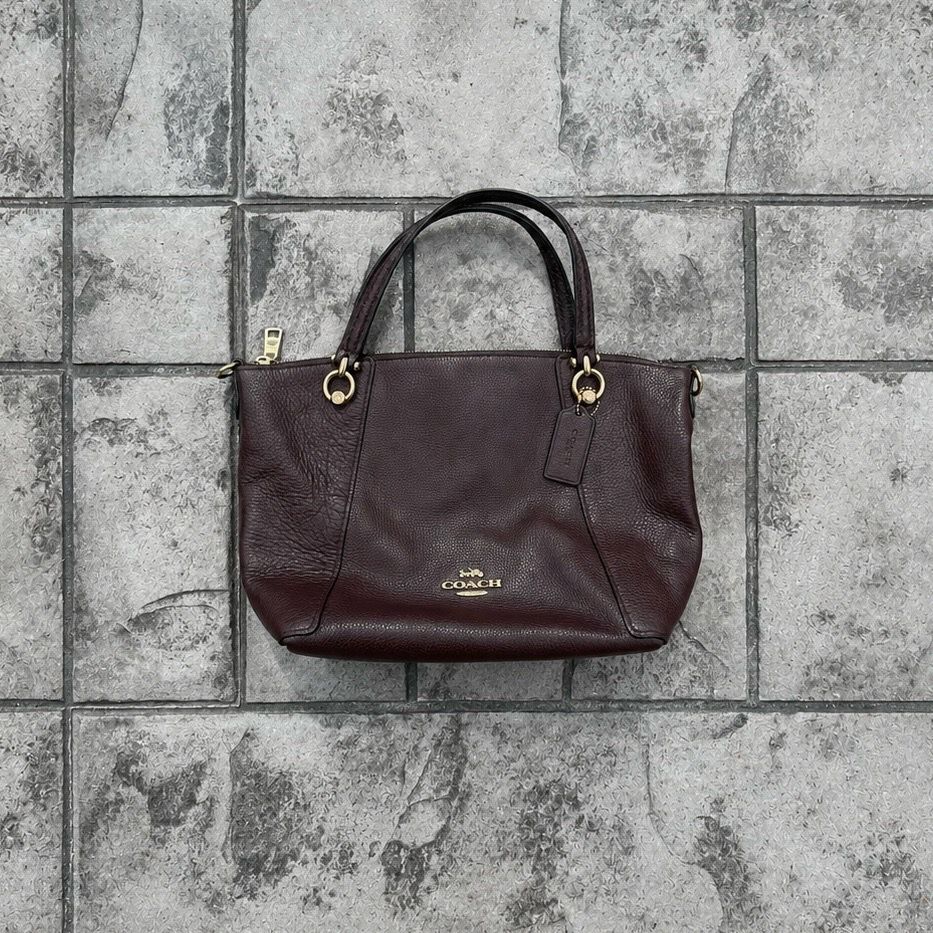 Coach Kacey Burgundy Leather Satchel Purse Handbag